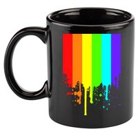 Gay Pride Flag Drip 11oz C Handle Ceramic Mug
