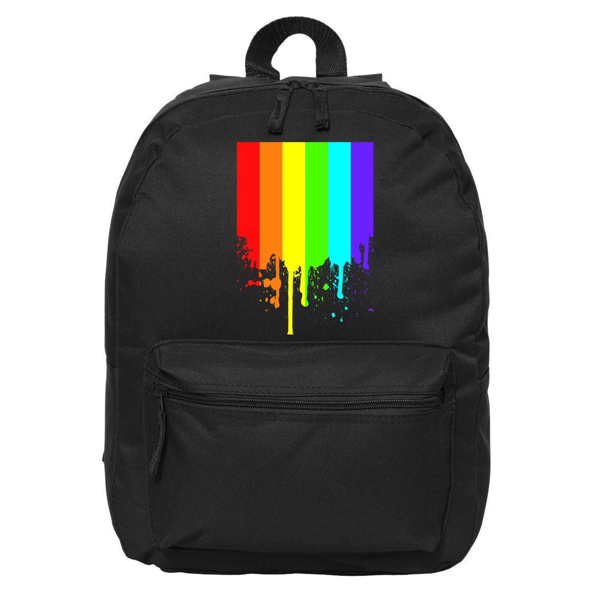 Gay Pride Flag Drip 16 in Basic Backpack