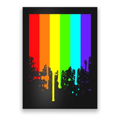 Gay Pride Flag Drip Poster