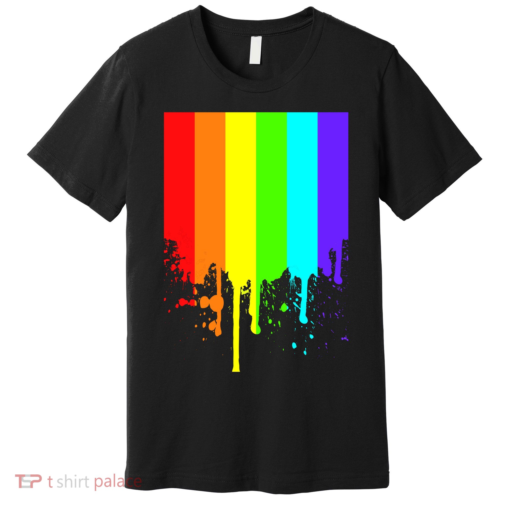 Gay Pride Flag Drip Premium T-Shirt