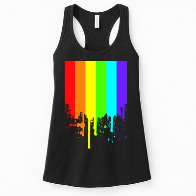 Gay Pride Flag Drip Womens Tank Top