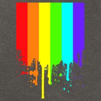 Gay Pride Flag Drip Cotton Canvas Backpack