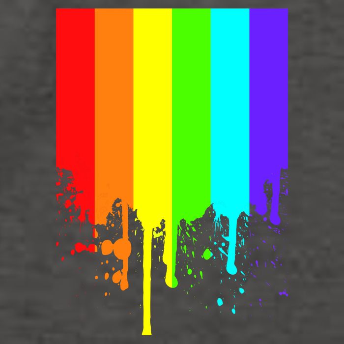Gay Pride Flag Drip Vector Backpack