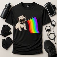Gay Pride Flag Pug LGBT Performance Shirt