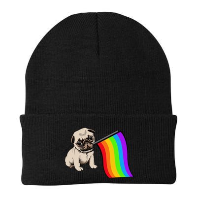 Gay Pride Flag Pug LGBT Beanie