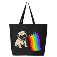 Gay Pride Flag Pug LGBT 25L Jumbo Tote