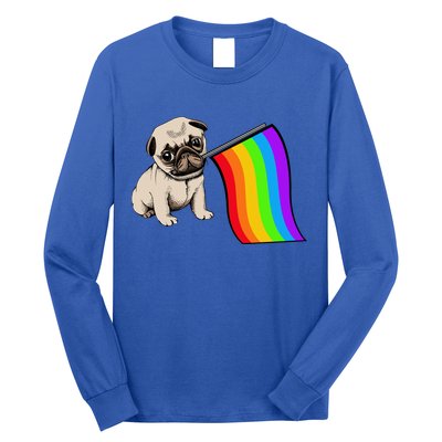 Gay Pride Flag Pug LGBT Long Sleeve Shirt