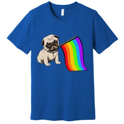 Gay Pride Flag Pug LGBT Premium T-Shirt