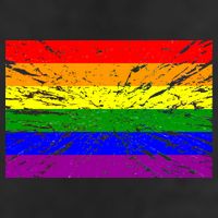 Gay Pride Flag Retro 7 Panel Mesh Trucker Snapback Hat