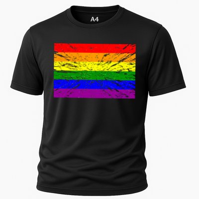 Gay Pride Flag Retro Performance Shirt