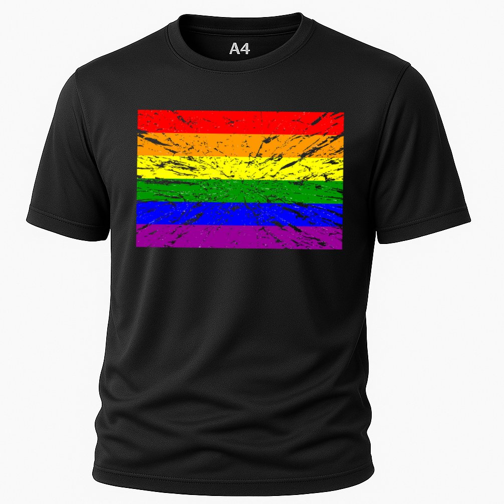 Gay Pride Flag Retro Performance Shirt