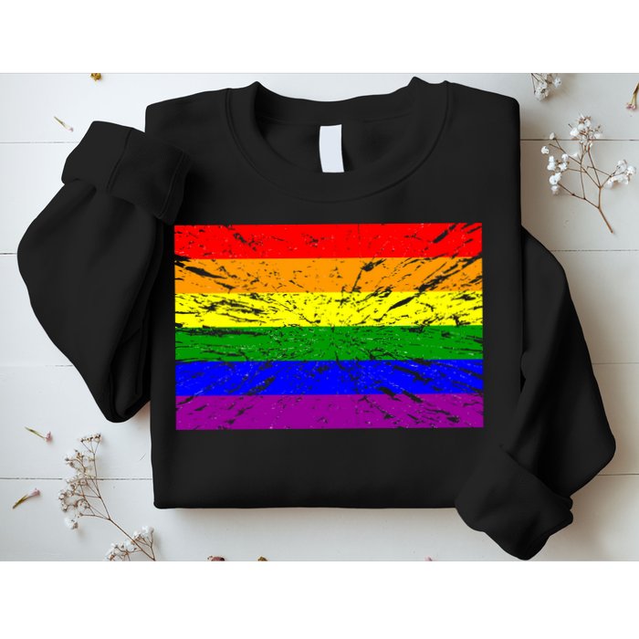 Gay Pride Flag Retro Sweatshirt