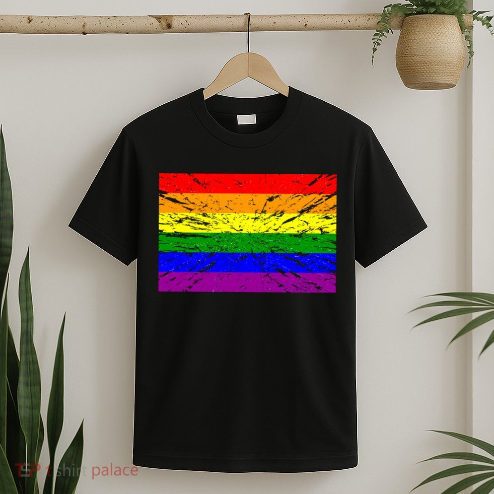 Gay Pride Flag Retro T-Shirt