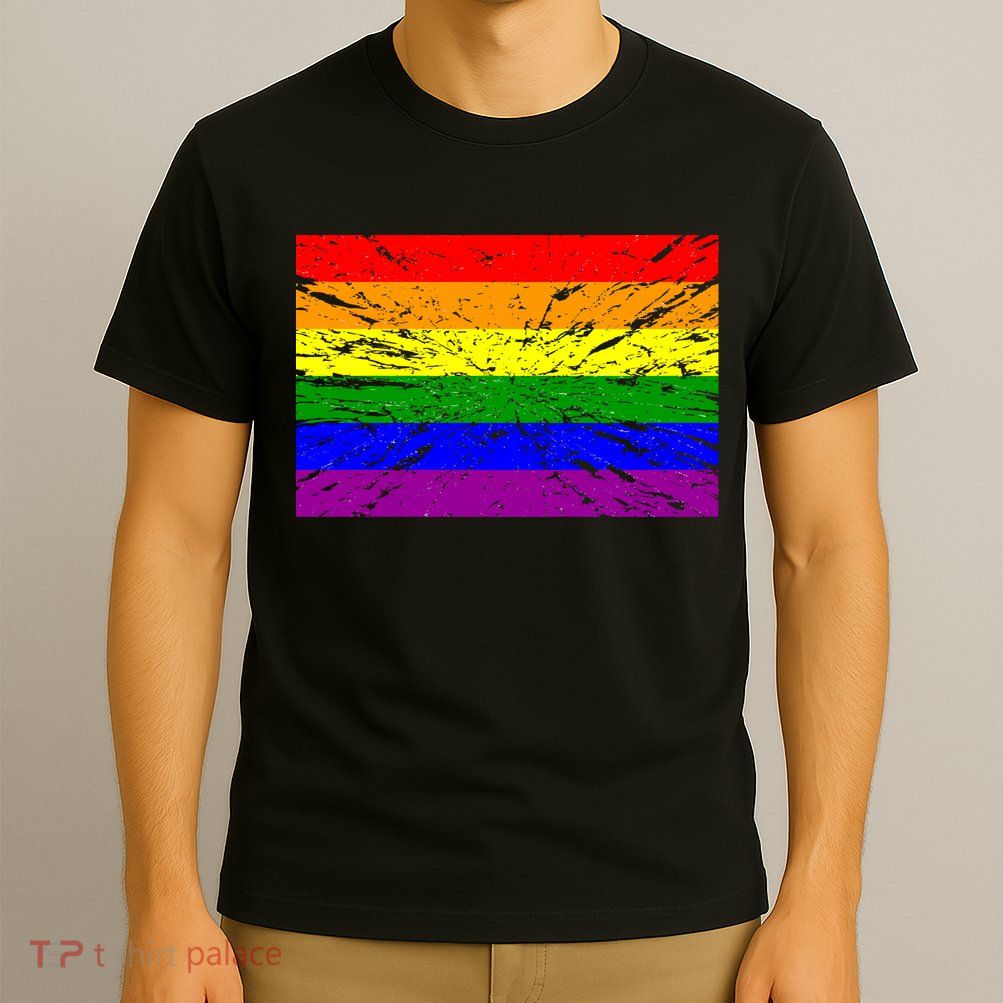 Gay Pride Flag Retro T-Shirt