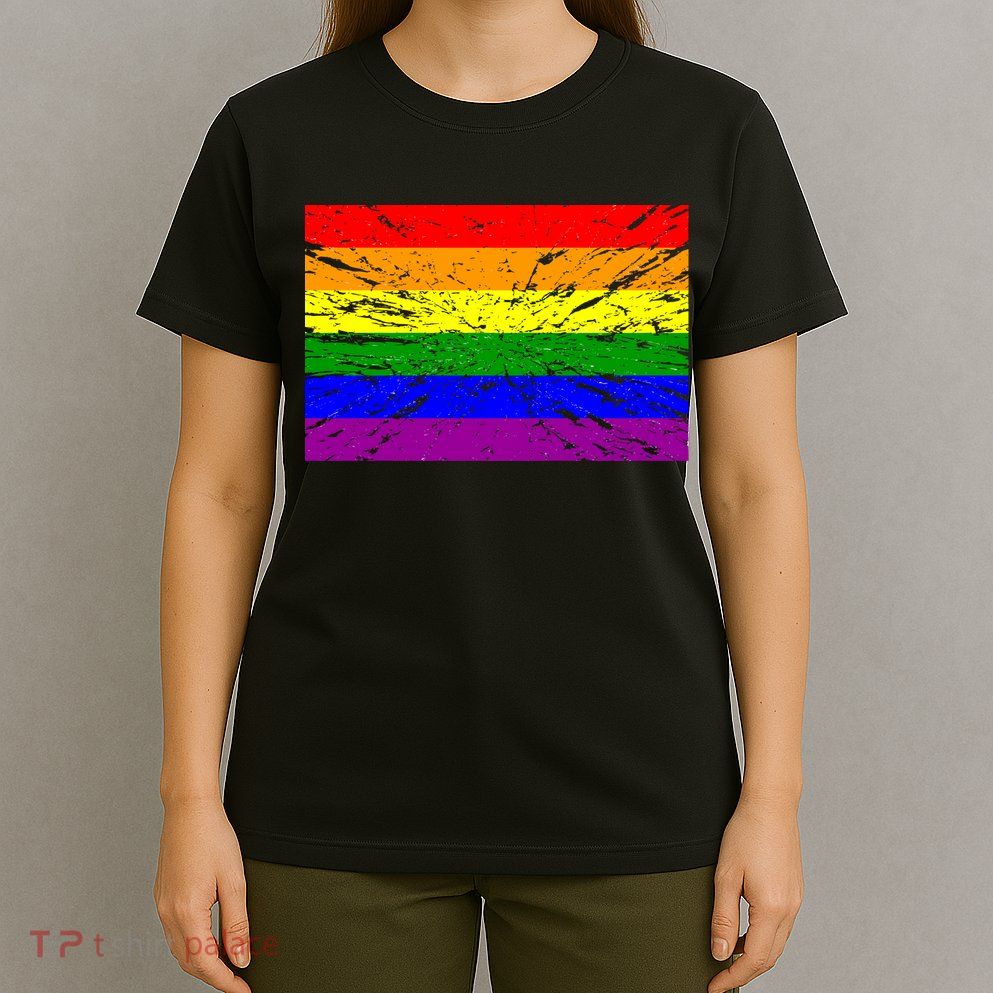 Gay Pride Flag Retro T-Shirt