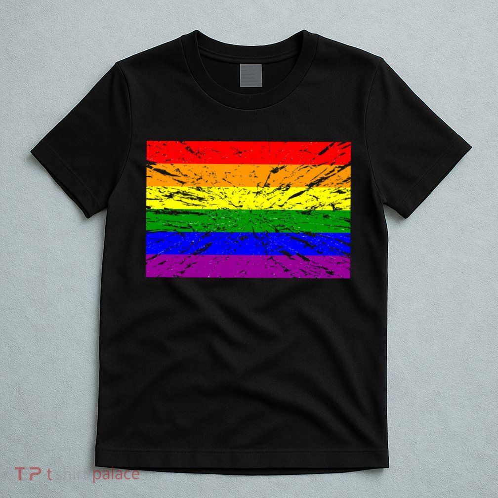 Gay Pride Flag Retro T-Shirt
