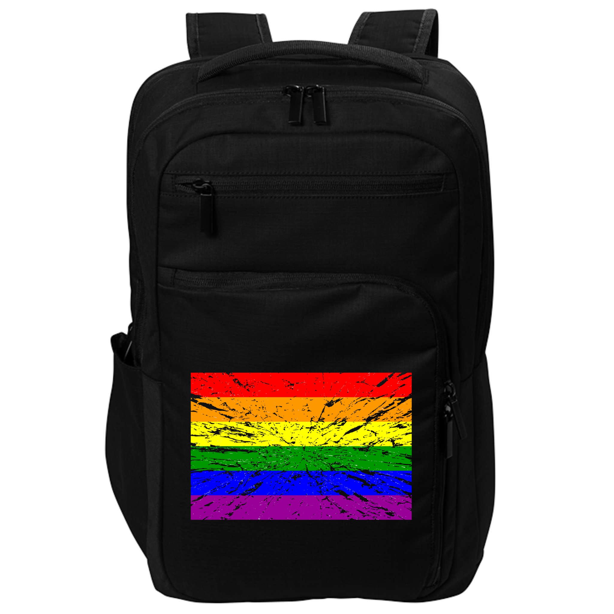 Gay Pride Flag Retro Impact Tech Backpack