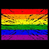 Gay Pride Flag Retro Flat Bill Trucker Hat