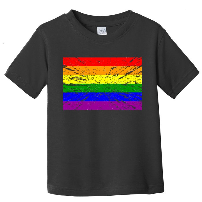 Gay Pride Flag Retro Toddler T-Shirt