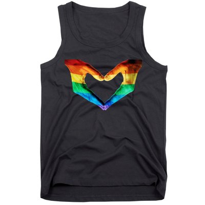 Gay Pride Hand Of Love Tank Top