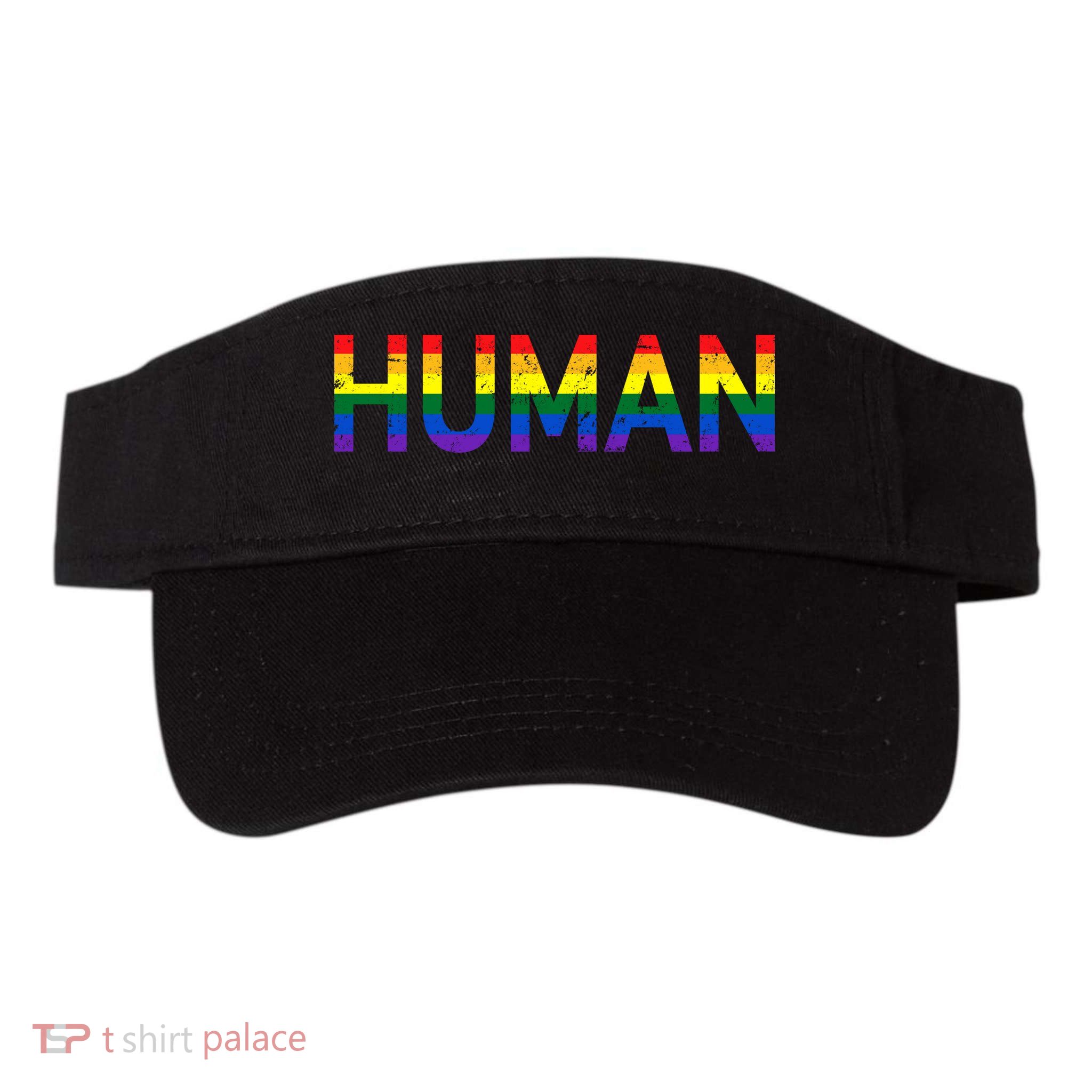 Gay Pride HUMAN Rainbow Flag LGBT Visor