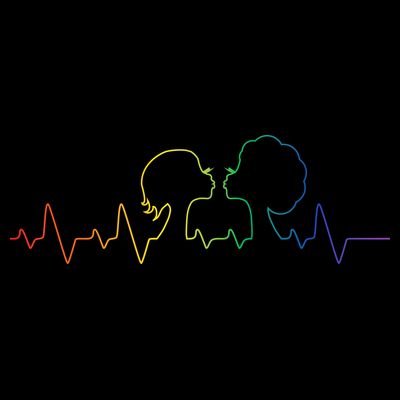 Gay Pride LGBT Lesbian Rainbow Heartbeat T-Shirt