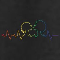 Gay Pride LGBT Lesbian Rainbow Heartbeat Trucker Hat