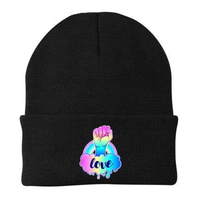Gay Pride LGBT Rainbow Love Cotton Candy Fist Beanie