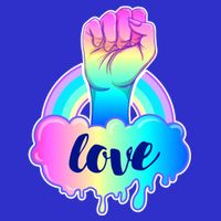 Gay Pride LGBT Rainbow Love Cotton Candy Fist Apron