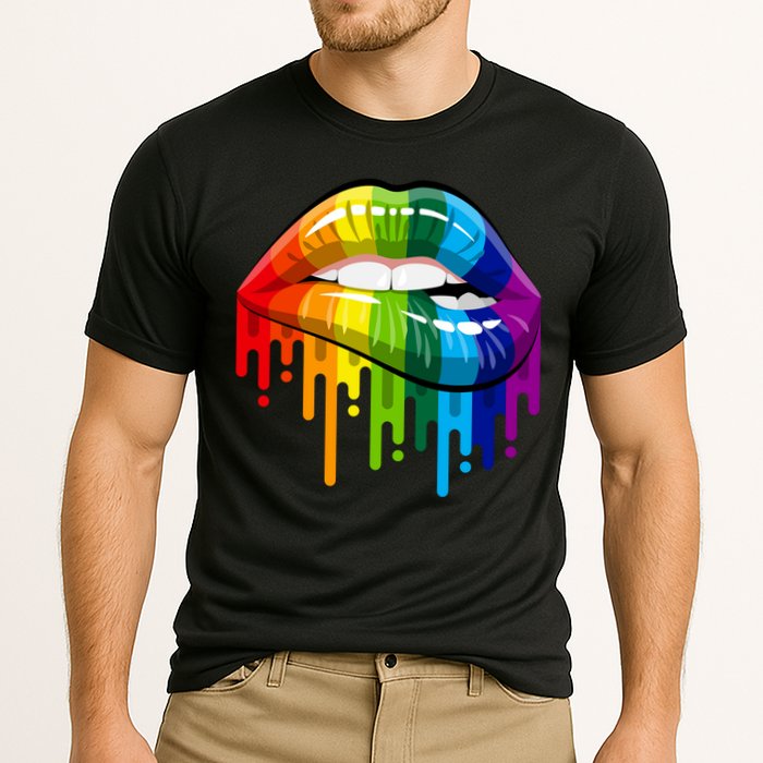 Gay Pride Lips Performance Shirt