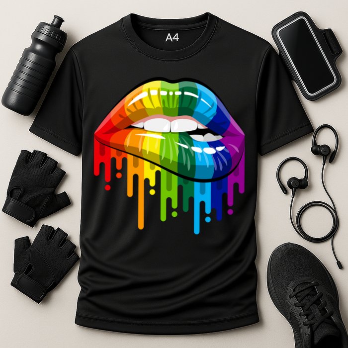 Gay Pride Lips Performance Shirt