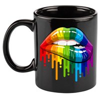 Gay Pride Lips 11oz C Handle Ceramic Mug