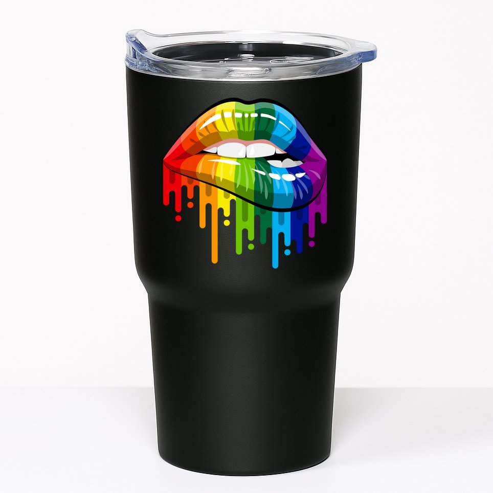 Gay Pride Lips Tumbler