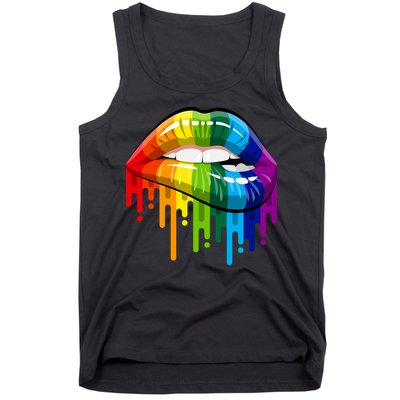 Gay Pride Lips Tank Top