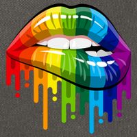 Gay Pride Lips Cotton Canvas Backpack