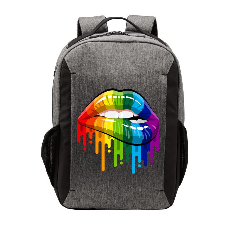 Gay Pride Lips Vector Backpack
