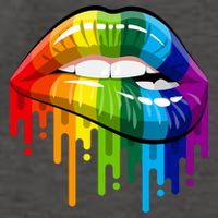 Gay Pride Lips Vector Backpack