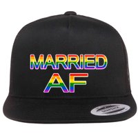 Gay Pride Married AF Marriage Equality Flatbill Hat