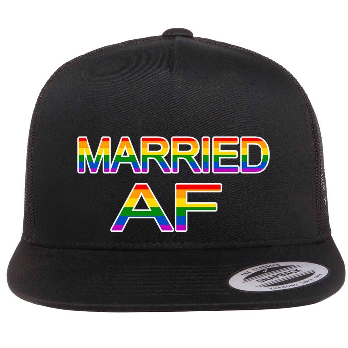 Gay Pride Married AF Marriage Equality Flatbill Hat