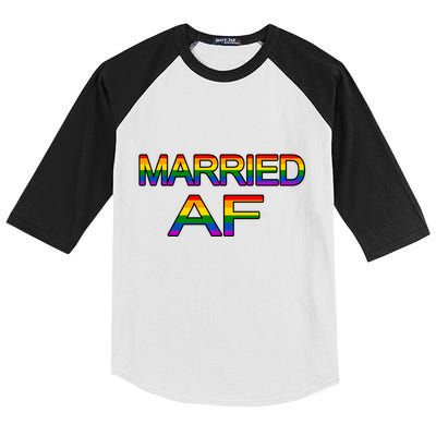 Gay Pride Married AF Marriage Equality Kids Colorblock Raglan Jersey