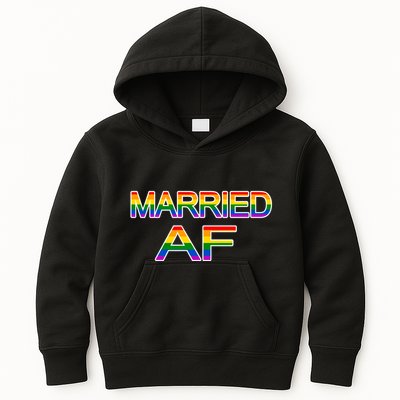 Gay Pride Married AF Marriage Equality Kids Hoodie