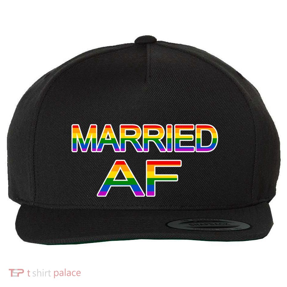 Gay Pride Married AF Marriage Equality Wool Snapback Cap