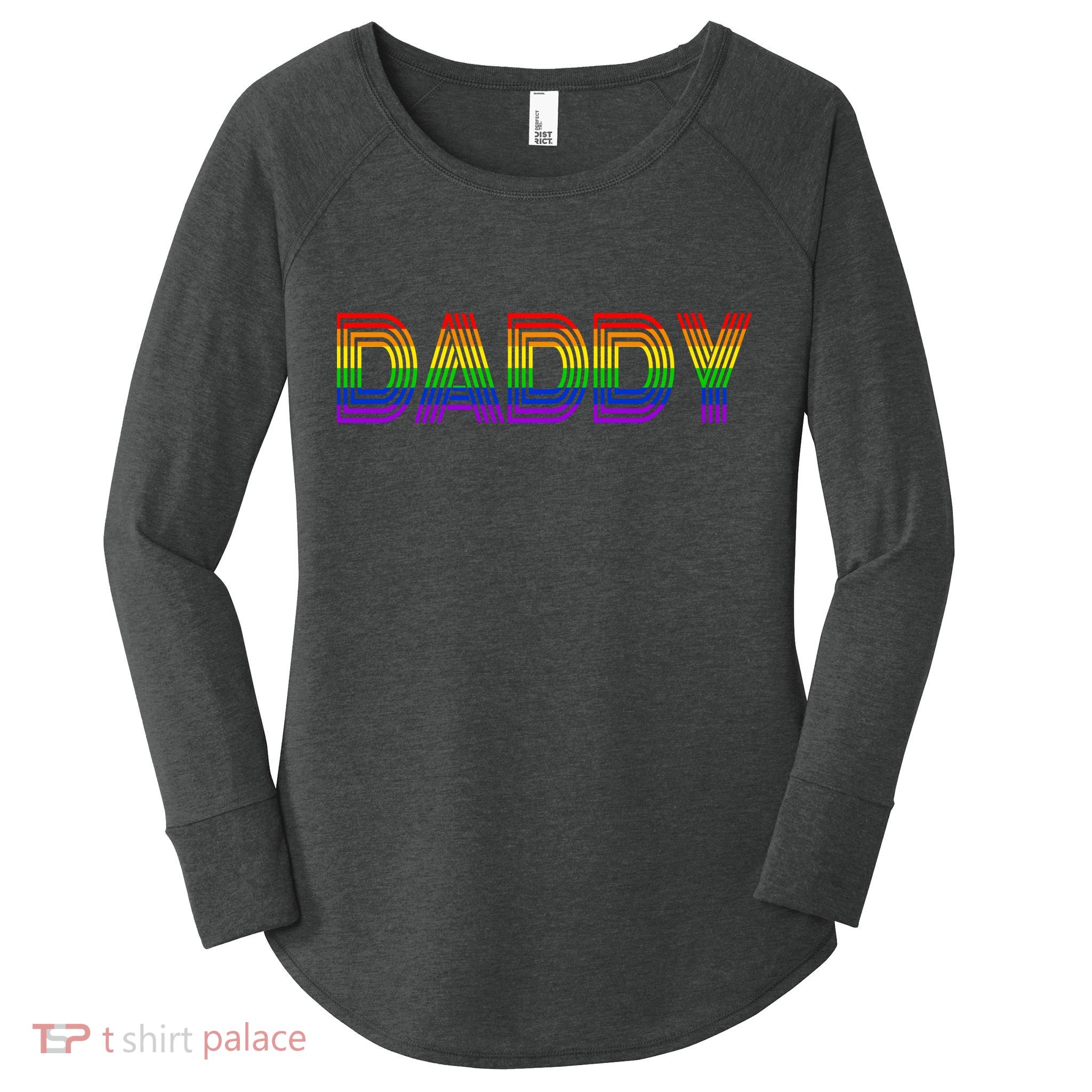 Gay Pride Proud Daddy LGBT Women's Perfect Tri Tunic Long Sleeve Shirt