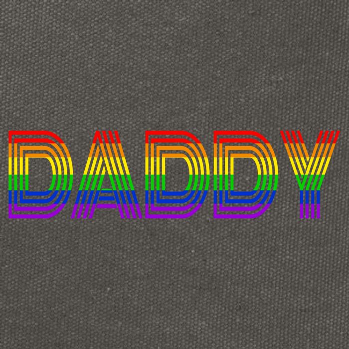 Gay Pride Proud Daddy LGBT Cotton Canvas Backpack