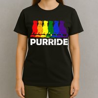 Gay Pride Purride Rainbow Cat T-Shirt