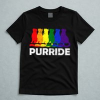 Gay Pride Purride Rainbow Cat T-Shirt