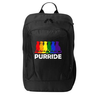 Gay Pride Purride Rainbow Cat City Backpack