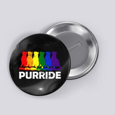 Gay Pride Purride Rainbow Cat Button