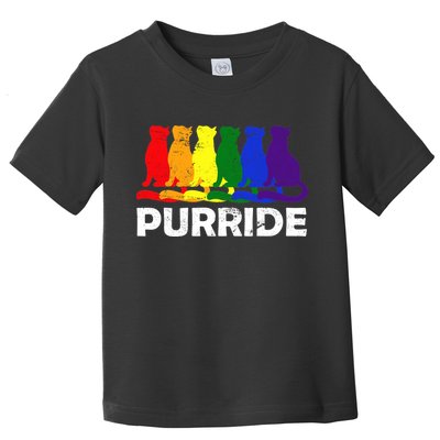 Gay Pride Purride Rainbow Cat Toddler T-Shirt