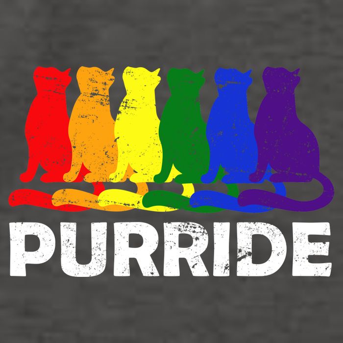 Gay Pride Purride Rainbow Cat Vector Backpack